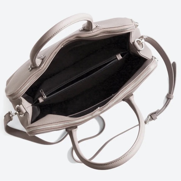 NWOT Urban Expressions Grey Kandra Work Satchel Purse - Picture 3 of 3